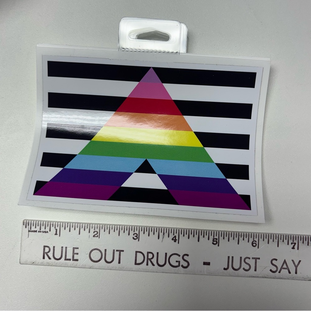 Rainbow Striped Ally Sticker